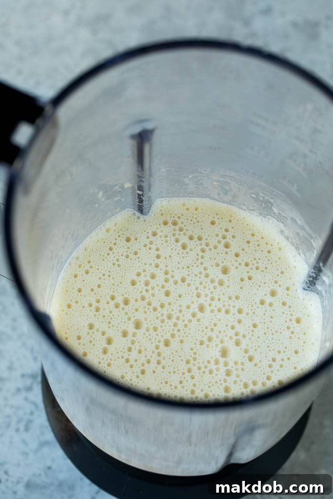 A blender full of pancake batter.