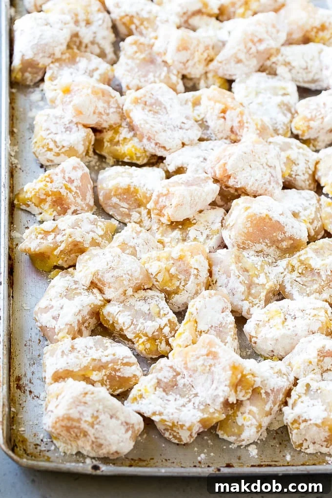 Chinese Lemon Chicken Recipe | Crispy Lemon Chicken | Chinese Food Recipe #lemon #chicken #chinesefood #dinner #dinneratthezoo Chicken breast pieces coated in egg, flour, cornstarch and seasonings.