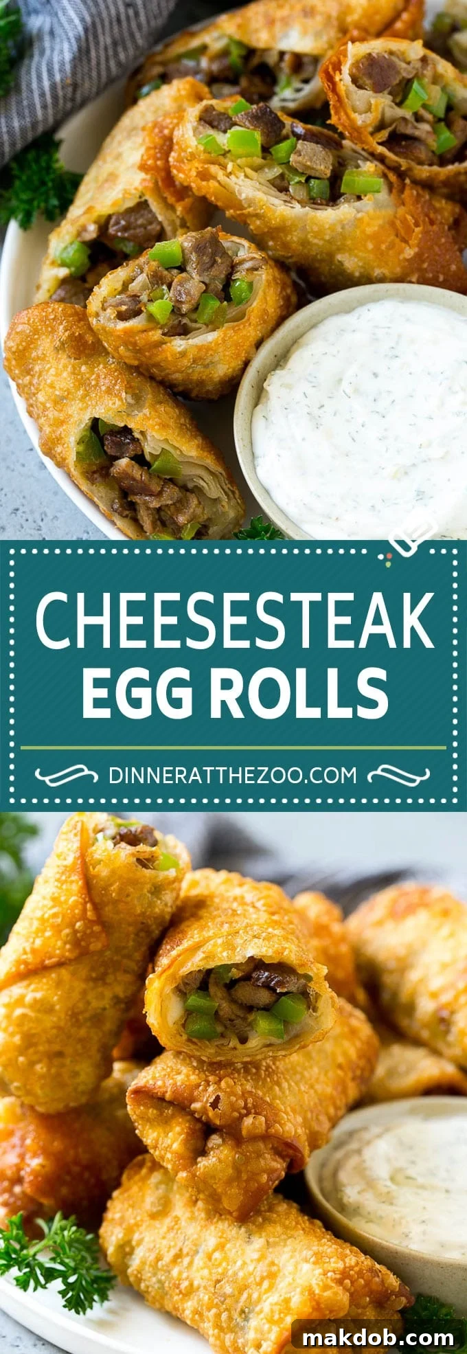 Crispy Philly Cheesesteak Egg Rolls | Savory Beef Egg Rolls | Best Philly Cheesesteak Appetizer Recipe with #steak #cheese #appetizer #snack