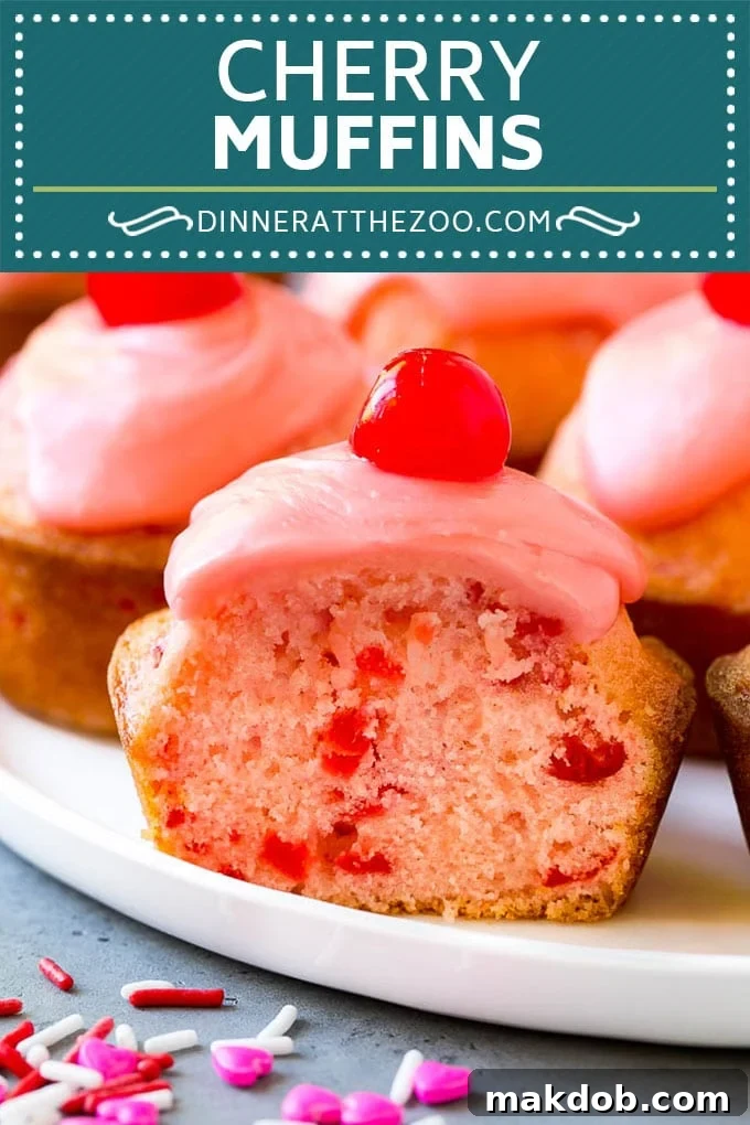 Cherry Muffins Recipe | Maraschino Cherry Muffins #cherries #cherry #muffins #baking #dessert #sweets #dinneratthezoo