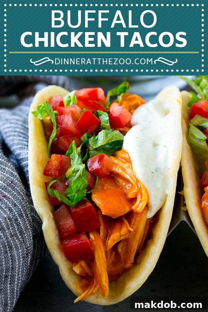 Buffalo Chicken Tacos | Chicken Taco Recipe | Spicy Chicken Tacos #tacos #tacotuesday #buffalochicken #chicken #ranch #dinner #dinneratthezoo
