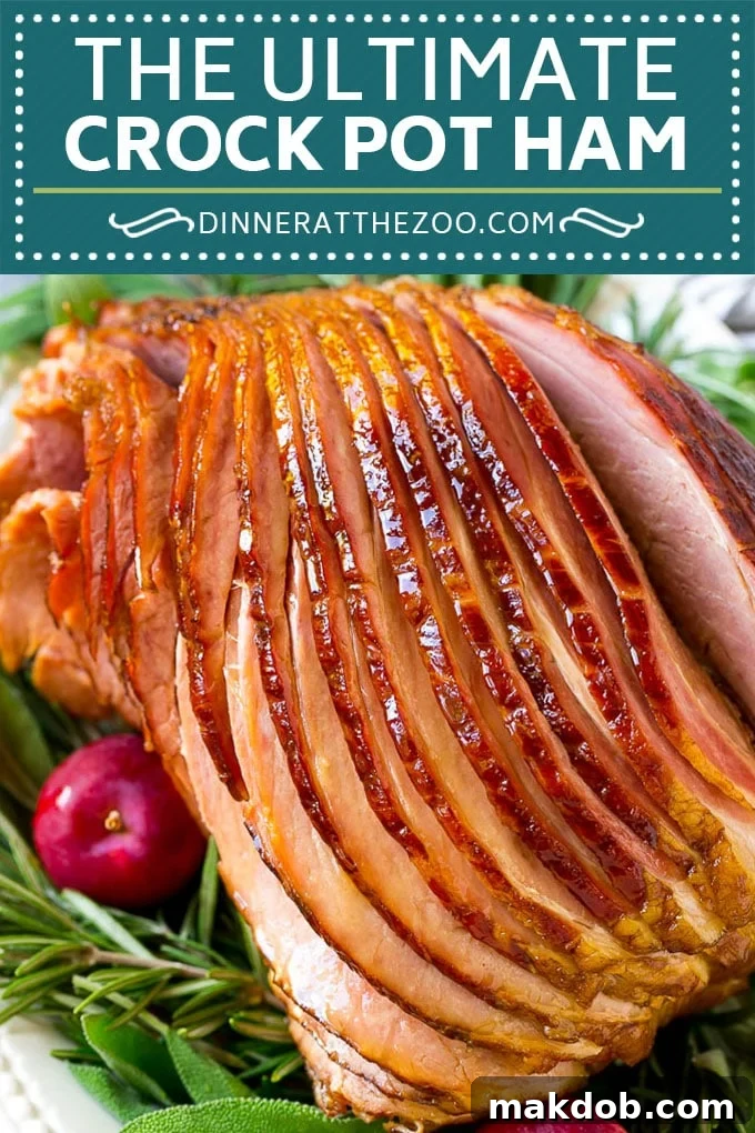 Crock Pot Ham Recipe | Slow Cooker Ham | Glazed Ham | Thanksgiving Ham | Christmas Ham | Easter Ham #ham #slowcooker #crockpot #dinner #christmas #thanksgiving #easter #glutenfree #dinneratthezoo