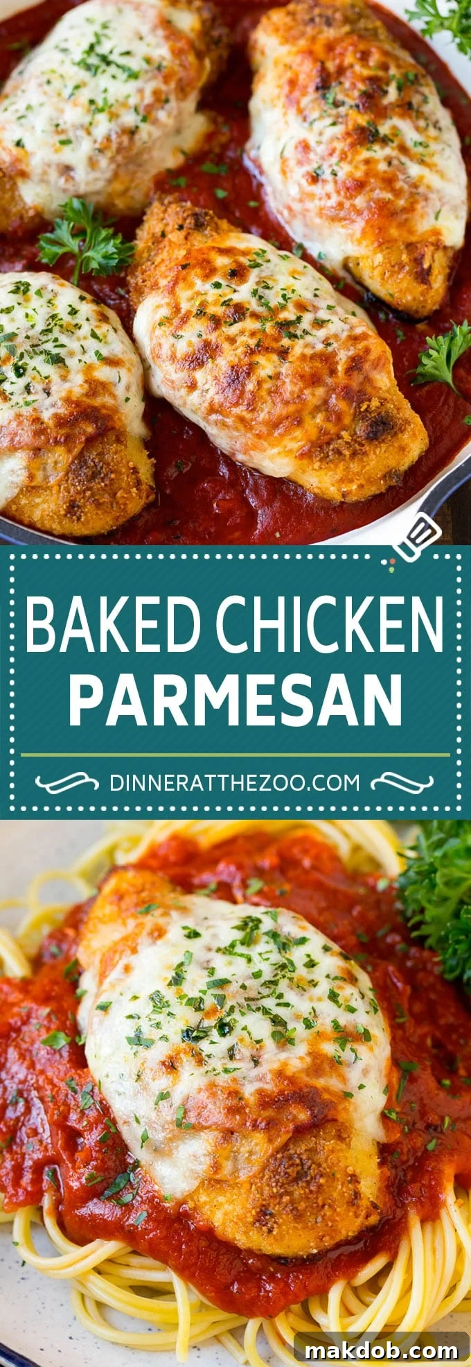 Baked Chicken Parmesan Recipe | Italian Chicken Parmesan | Baked Chicken #chicken #cheese #pasta #dinner #dinneratthezoo