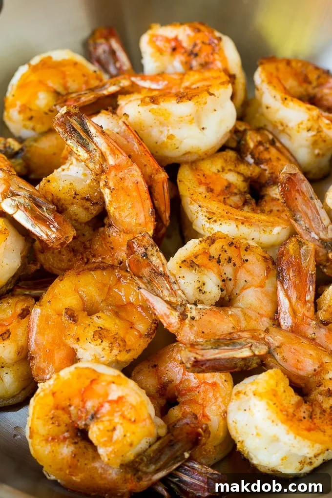 A pan of seared Mexican style shrimp.