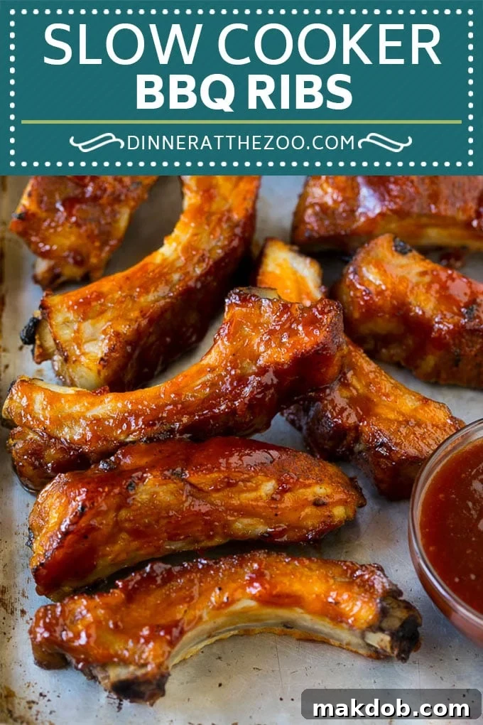 Slow Cooker Ribs | Baby Back Ribs | Crock Pot Ribs | Pork Ribs #ribs #pork #slowcooker #crockpot #bbq #dinner #dinneratthezoo