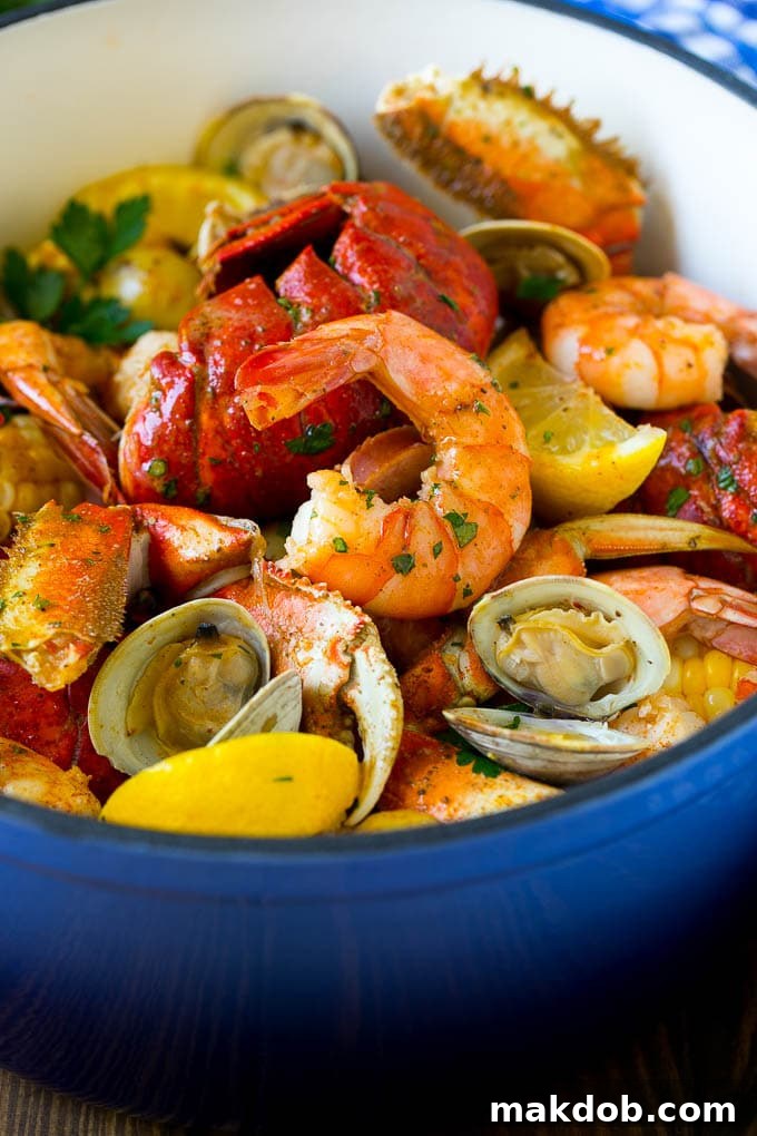 Seafood Boil Recipe | Shrimp Boil #lobster #shrimp #clams #crab #sausage #corn #potatoes #dinner #dinneratthezoo Seafood boil made with shrimp, clams and lobster.