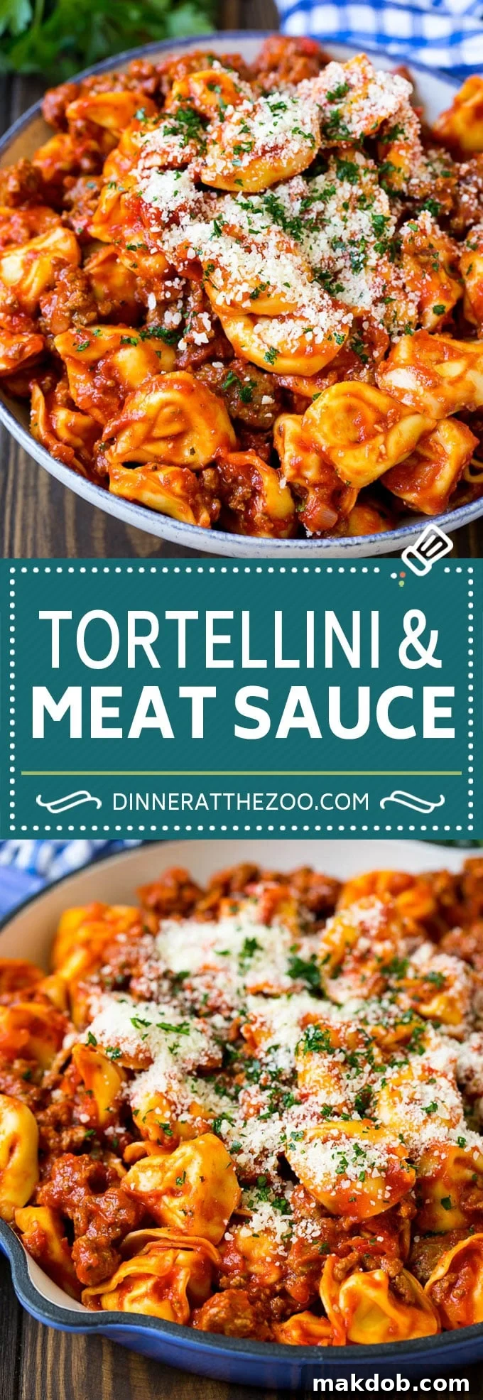 Cheese Tortellini in Meat Sauce #tortellini #pasta #sauce #dinner #dinneratthezoo #cheese