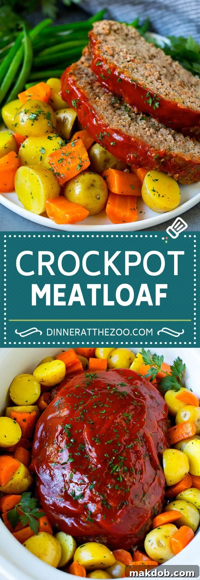 Crockpot Meatloaf Recipe | Slow Cooker Meatloaf Crockpot Meatloaf Recipe | Slow Cooker Meatloaf, a long pin image