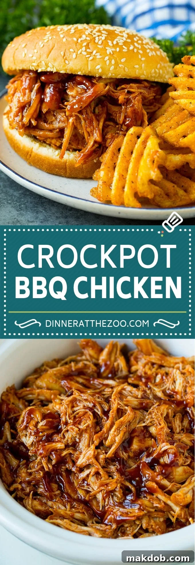Crockpot BBQ Chicken Recipe | Barbecue Chicken for a delicious dinner