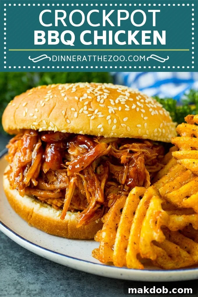 Crockpot BBQ Chicken Recipe | Barbecue Chicken for an easy meal