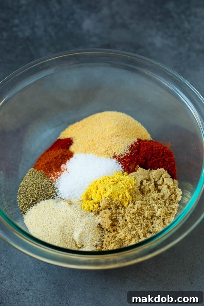Brown sugar and spices in a mixing bowl.