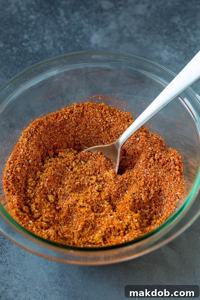 Sugar, salt and spices mixed together in a bowl.