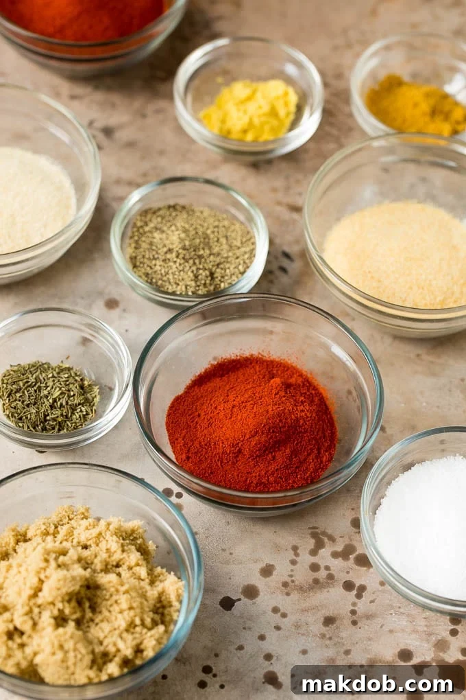 Small bowls filled with an assortment of fragrant spices.