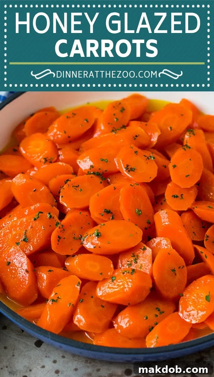 These honey glazed carrots are the perfect easy side dish option.