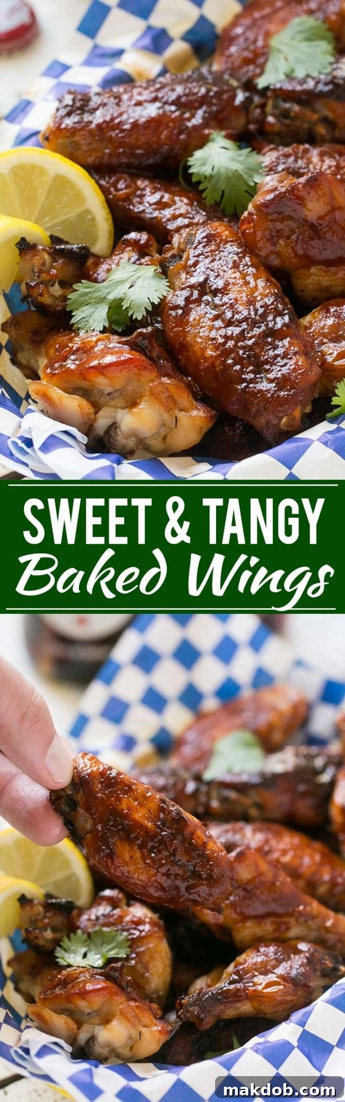 Sweet and Tangy Baked Dr. Pepper Chicken Wings for a Party