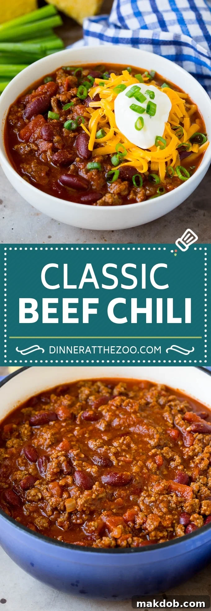 This beef chili is a blend of meat, tomatoes, spices and beans, all simmered together to make a delicious and hearty meal. This beef chili is a blend of meat, tomatoes, spices and beans, all simmered together to make a delicious and hearty meal.