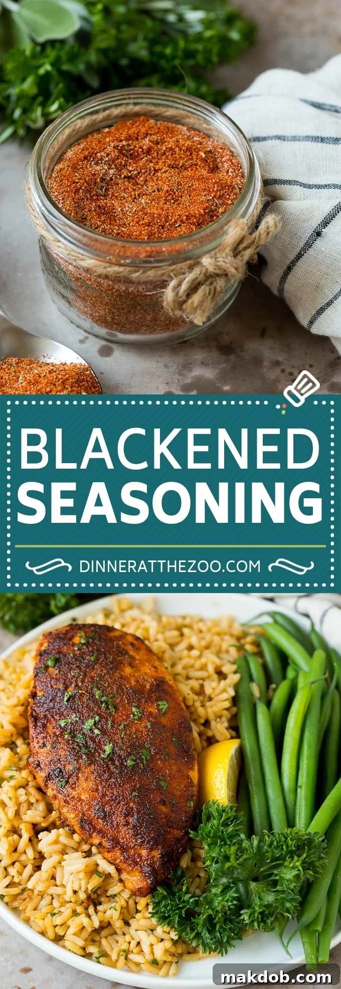This blackened seasoning is a blend of herbs and spices that are combined to produce a savory rub that takes minutes to put together.