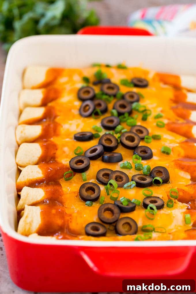 Cheese Enchiladas with Homemade Sauce A tray of beautifully baked cheese enchiladas, generously covered with homemade enchilada sauce.