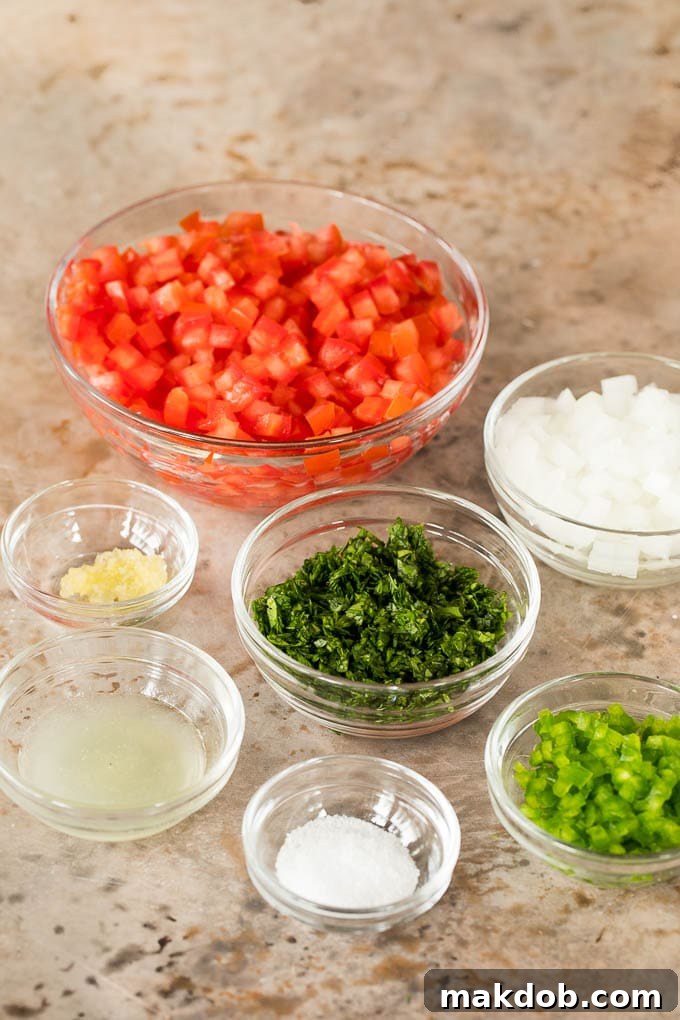 Classic Pico de Gallo Recipe 3 Bowls of tomatoes, cilantro, onion, jalapeno and seasonings.