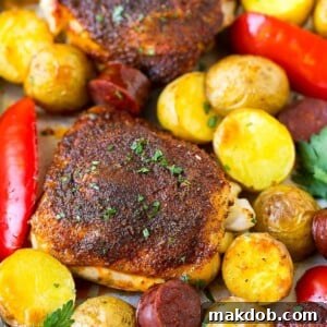 20 Easy One-Pot Chicken Dinners 24 Authentic Spanish chicken thighs with flavorful chorizo and roasted potatoes, a satisfying one-pan meal.