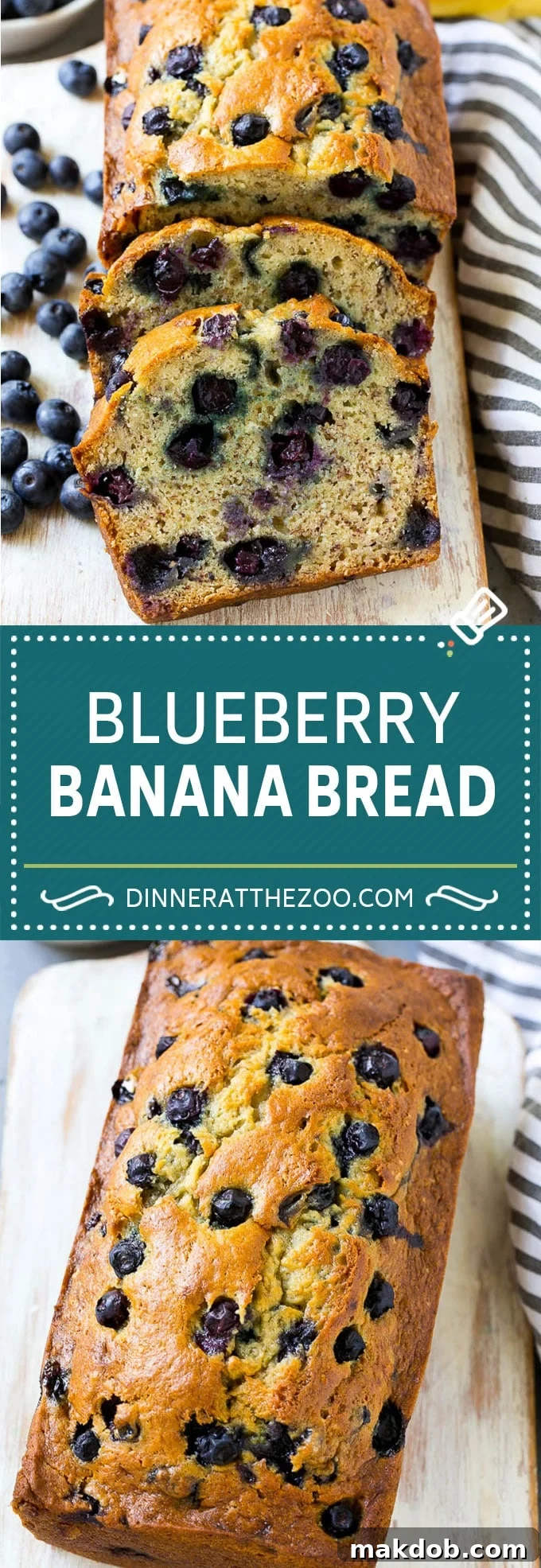 Blueberry Banana Bread | Easy Banana Bread | Homemade Banana Bread Recipe