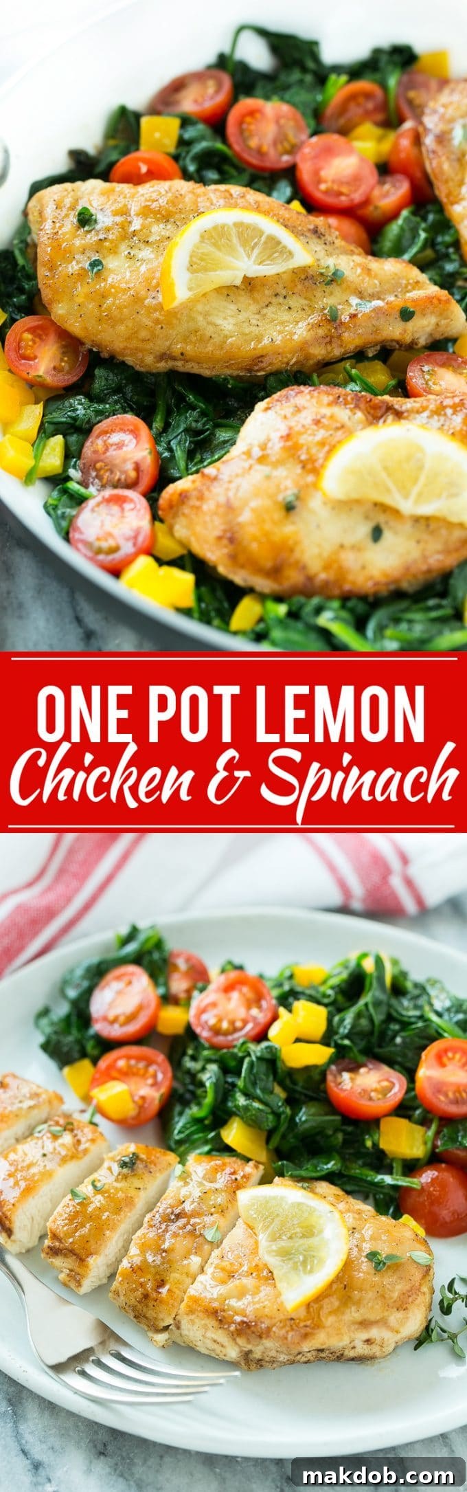 Golden-Brown Chicken & Wilted Spinach Skillet 2 Pan Seared Chicken Breast with Spinach | Spinach Chicken | Low Carb Chicken | Quick Dinner | One Pot Meal