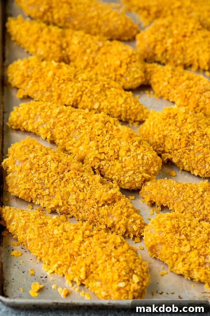 Cornflake Chicken Recipe | Chicken Fingers #chicken #dinner #dinneratthezoo Chicken tenders rolled in crushed cornflakes.