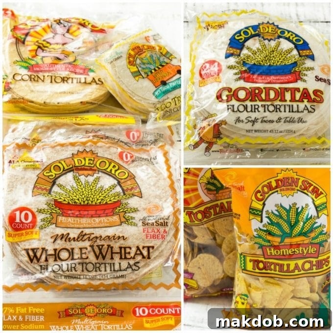 A vibrant collection of La Tapatia tortilla products, showcasing various types of tortillas and chips, emphasizing quality and local ingredients.