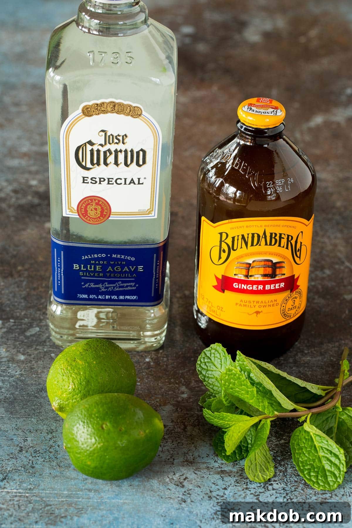 Tequila Mule 3 Tequila, ginger beer, limes and mint.