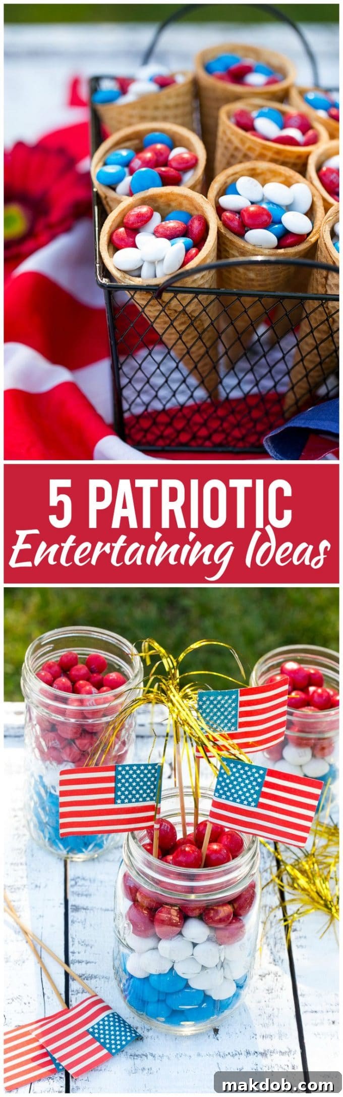 Patriotic Entertaining Ideas for Festive Summer Gatherings Delicious and simple patriotic entertaining ideas, perfect for 4th of July dessert tables.