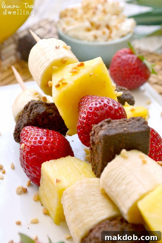 Effortless Sunday Meal Planning 18 Banana Split Kabobs with Fruit and Chocolate