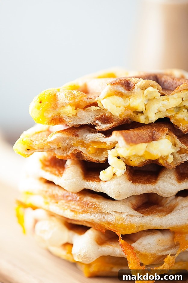Stuffed Biscuit Waffles recipe image
