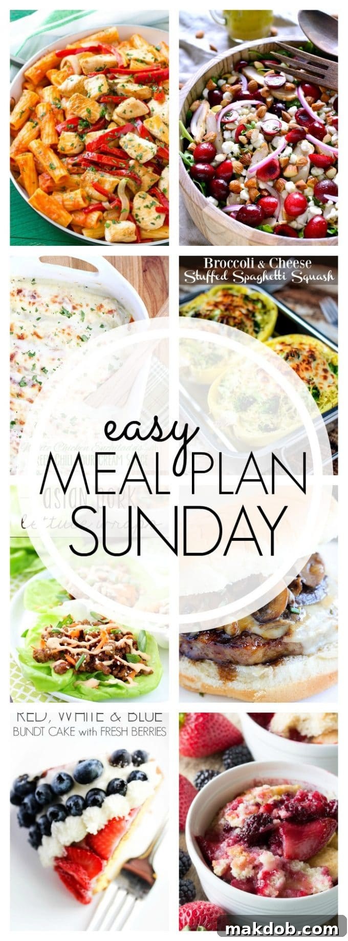 Easy Meal Plan Sunday Week 51 Pinterest Pin Image