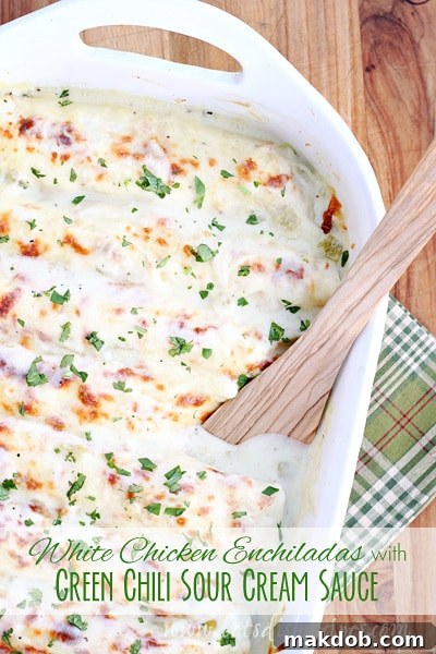 White Chicken Enchiladas dinner recipe image