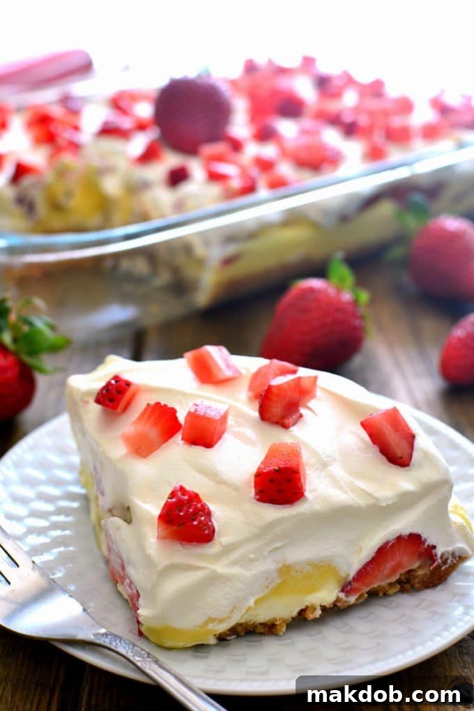 Sunday Meal Prep Simplified: Week 52 19 Layered Strawberries & Cream Lush Dessert, light and refreshing