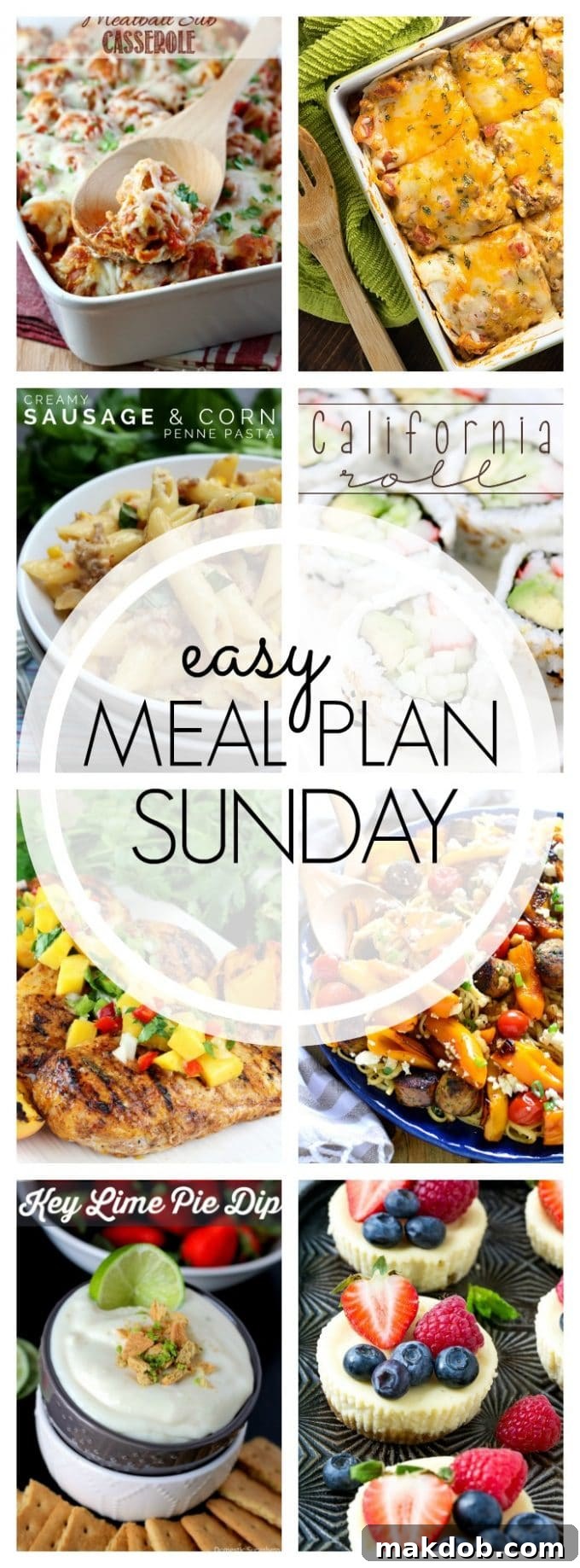Easy Sunday Meal Planning 21 Easy Meal Plan Sunday - Week 55