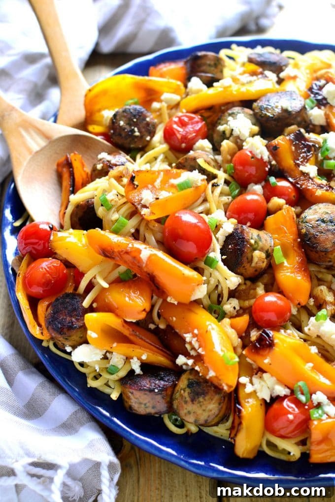 Easy Sunday Meal Planning 8 Sausage & Pepper Linguine