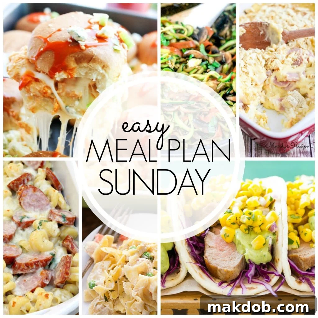Easy Meal Plan Sunday - Week 56: Your ultimate guide to stress-free weeknight dinners and delightful weekend treats.