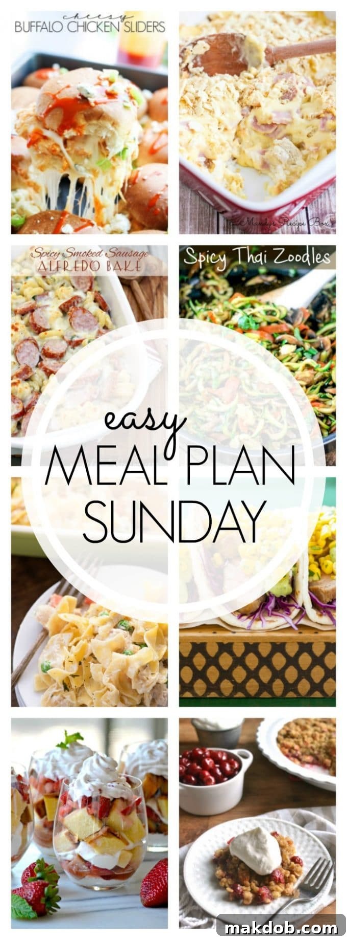 Pin this Easy Meal Plan Sunday for Week 56 to save your favorite recipes!