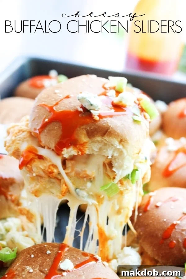 Cheesy Buffalo Chicken Sliders for a fun and easy weeknight dinner.