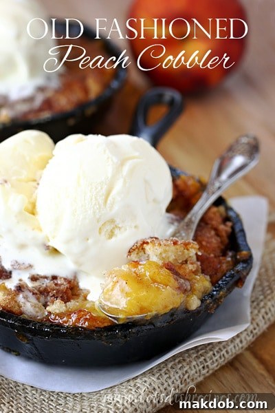 Your Stress-Free Sunday Meal Plan: Week 57 18 Old Fashioned Peach Cobbler, a warm and comforting dessert.