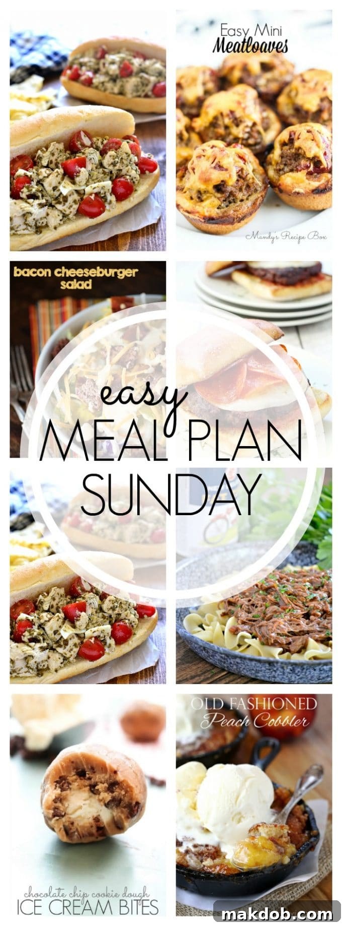Your Stress-Free Sunday Meal Plan: Week 57 21 Easy Meal Plan Sunday - Week 57 Pin for Pinterest sharing.
