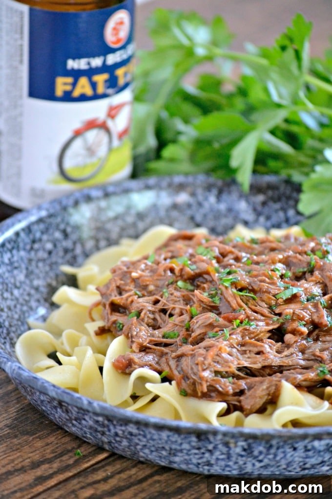 Your Stress-Free Sunday Meal Plan: Week 57 4 Slow Cooker Chili Beer Pot Roast, a perfect comforting meal.