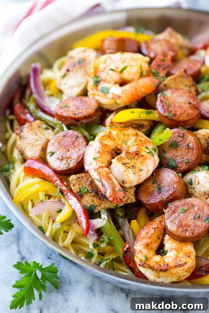 Your Stress-Free Sunday Meal Plan: Week 57 8 Cajun Jambalaya Pasta: a hearty, spicy meal with sausage, shrimp, and chicken.