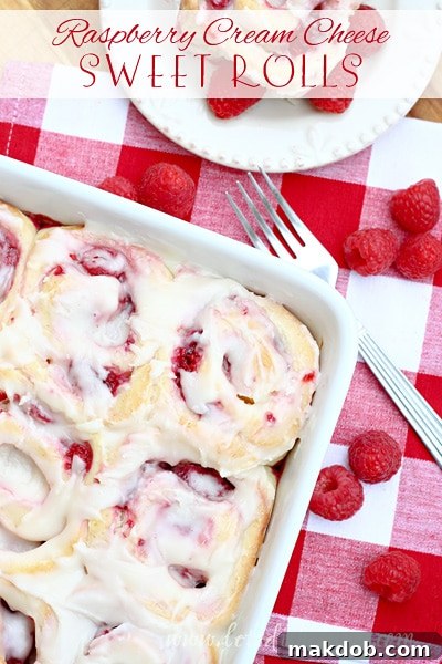 Indulgent Raspberry Cream Cheese Sweet Rolls, perfect for a weekend treat