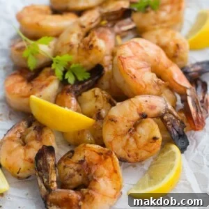 These grilled lemon sriracha shrimp are a little bit sweet, a little bit spicy and a whole lot delicious!
