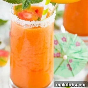 This recipe for strawberry mango agua fresca is a light and refreshing fruit drink that only takes 15 minutes to make, it's the perfect way to cool off on a hot day!
