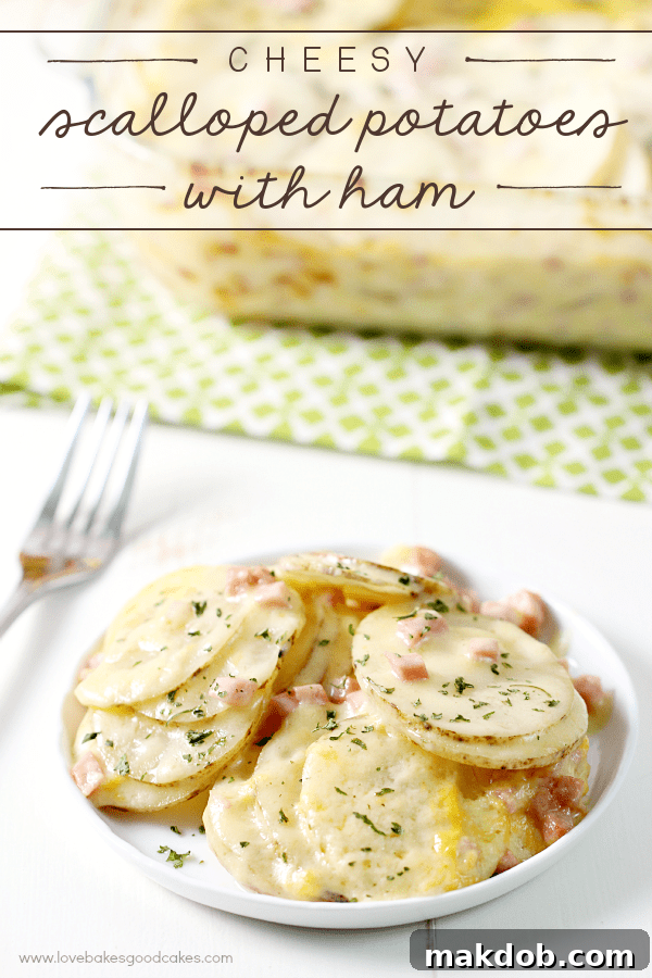 Hearty Cheesy Scalloped Potatoes with Ham for Saturday dinner