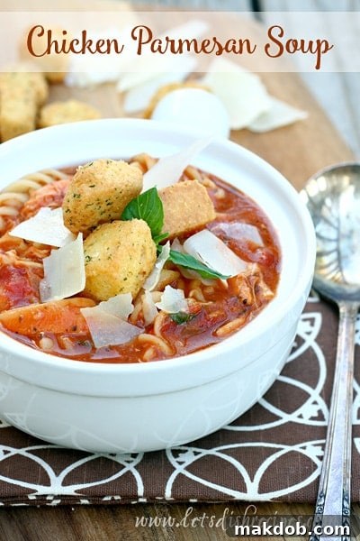 Warm Chicken Parmesan Soup for Saturday Dinner