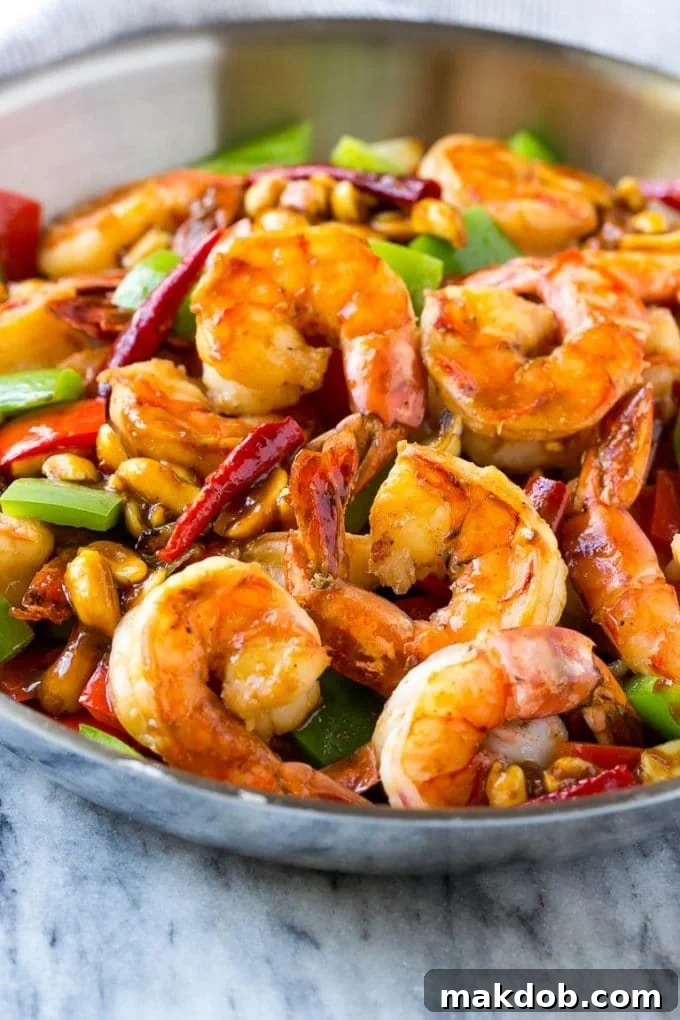 Kung Pao Shrimp | Shrimp Recipe | Shrimp Stir Fry | Easy Shrimp Recipe #shrimp #stirfry #peppers #dinner #dinneratthezoo #spicy Kung Pao shrimp with bell peppers, peanuts and chilies.